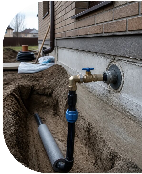 Устройство ввода водопровода в дом в Волжском от 8611 р. | АПаруса-Влж